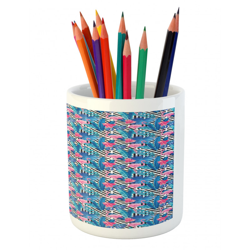 Watercolor Flamingo Pencil Pen Holder