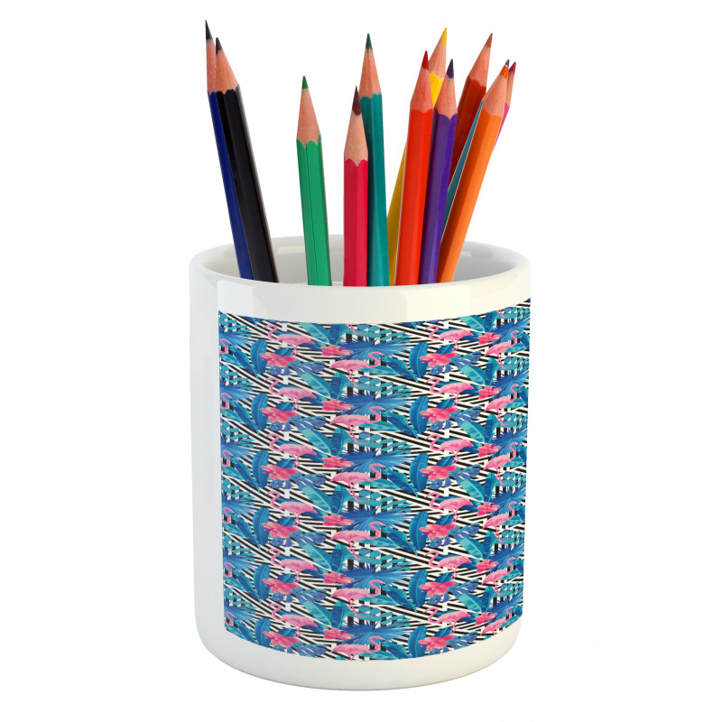 Watercolor Flamingo Pencil Pen Holder