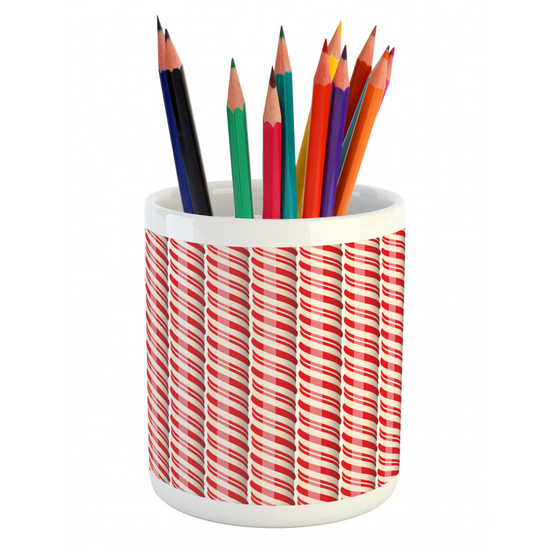 Red Christmas Sweets Pencil Pen Holder