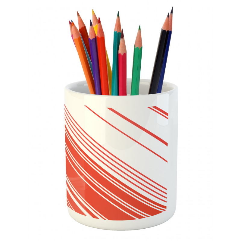 Barcode Lines Design Pencil Pen Holder