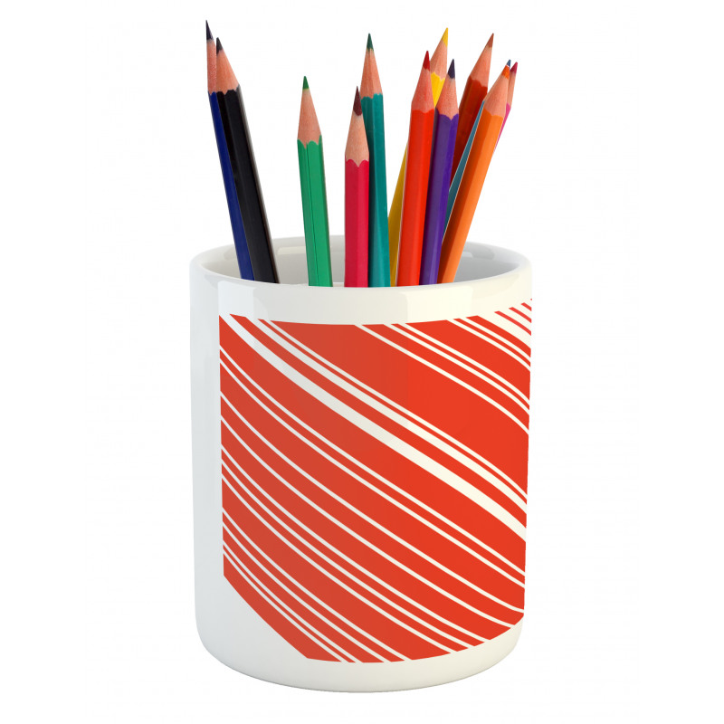 Barcode Lines Design Pencil Pen Holder