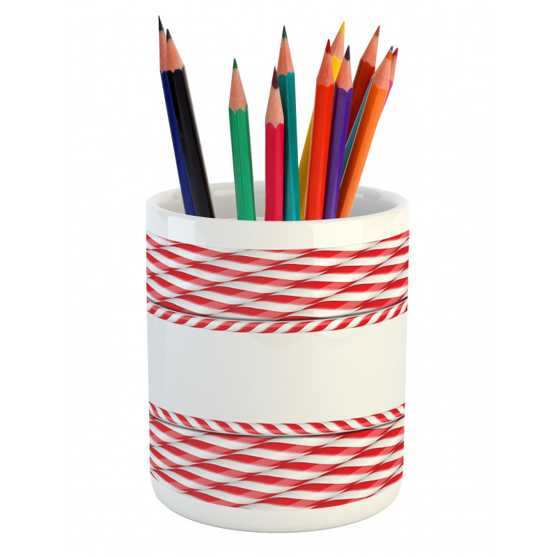 Abstract Xmas Border Pencil Pen Holder