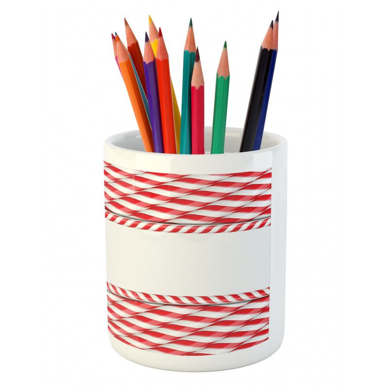 Abstract Xmas Border Pencil Pen Holder