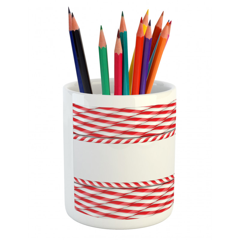 Abstract Xmas Border Pencil Pen Holder