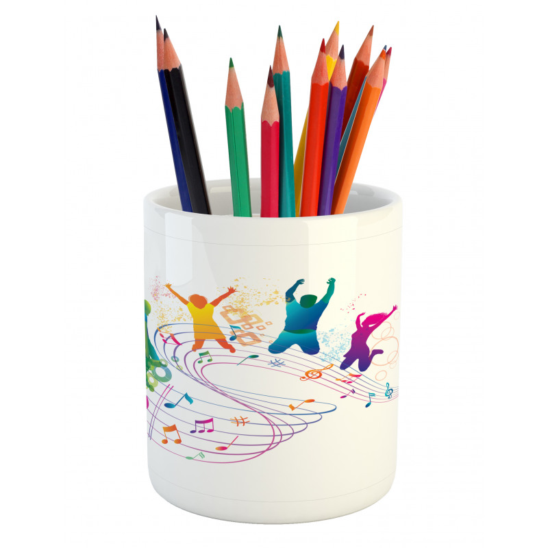 Dancing People Music Pencil Pen Holder