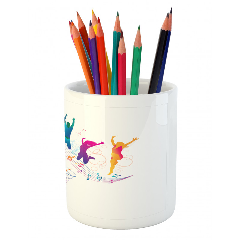 Dancing People Music Pencil Pen Holder