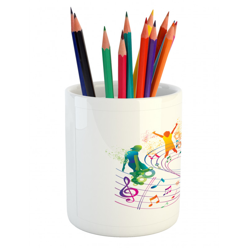 Dancing People Music Pencil Pen Holder