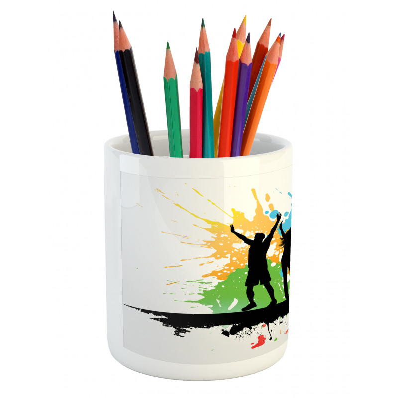 Dance Party People Colors Pencil Pen Holder