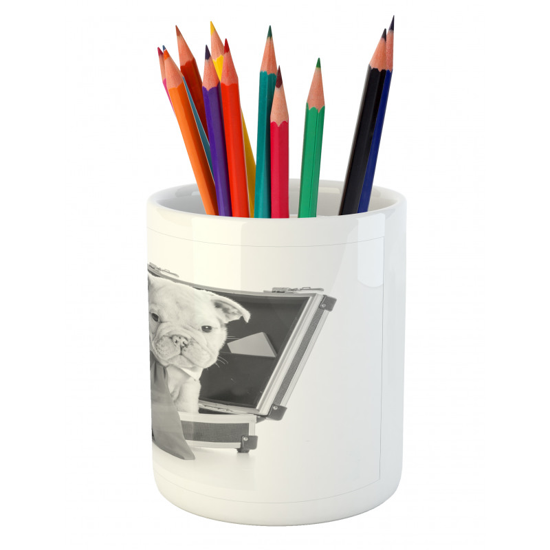 Puppy with Tie Pencil Pen Holder