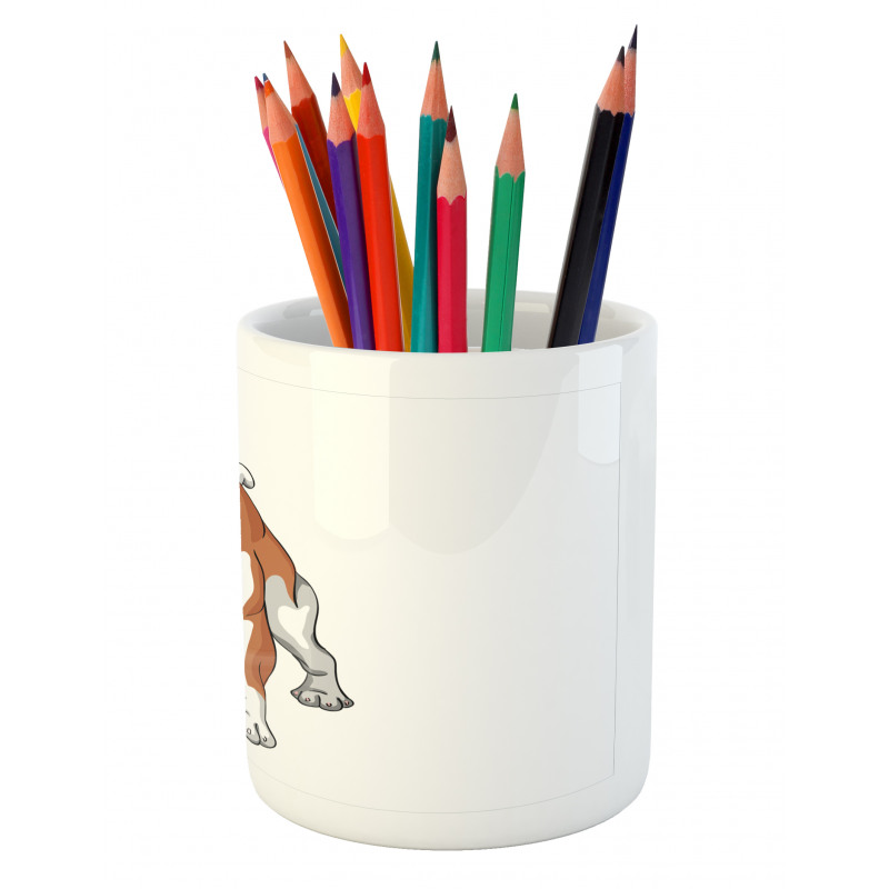 Muscular Dog Pencil Pen Holder