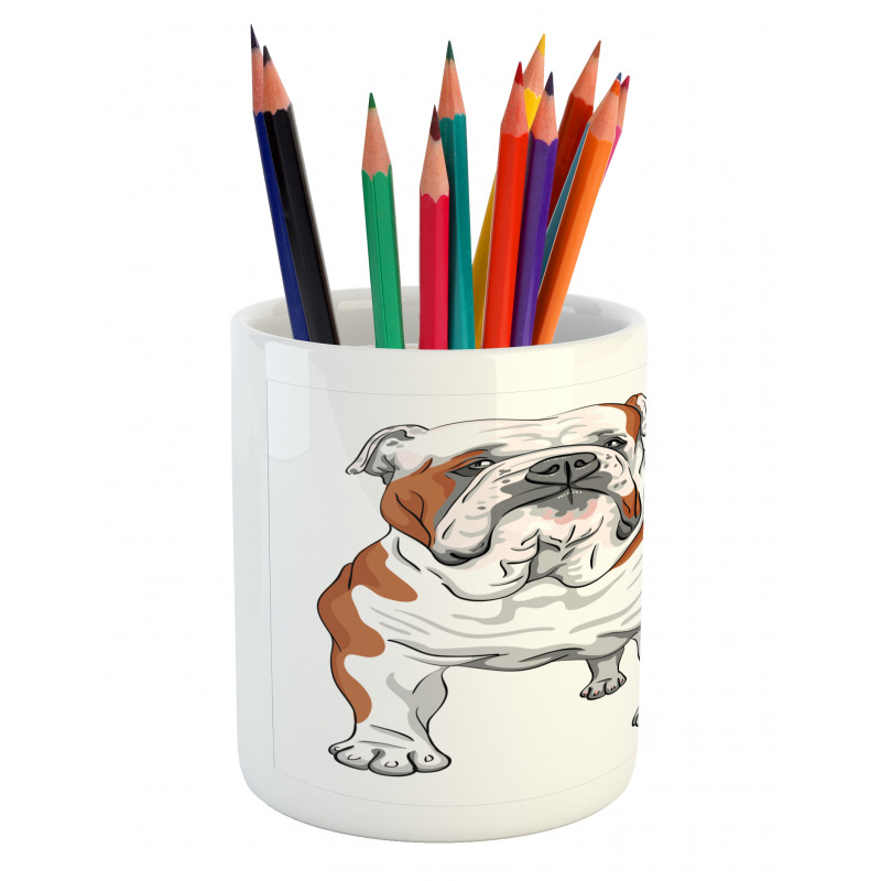 Muscular Dog Pencil Pen Holder