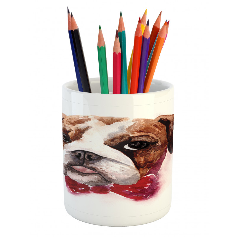 Watercolor Dog Pencil Pen Holder