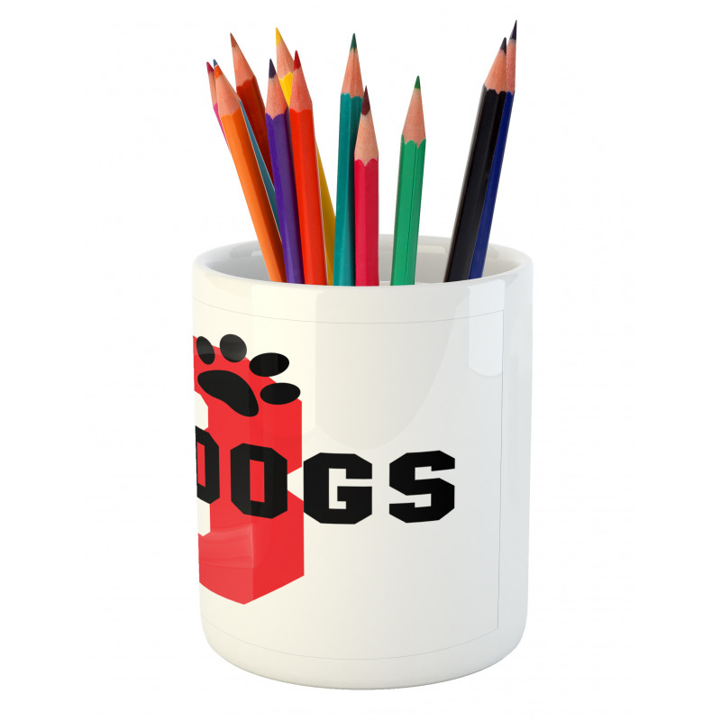 Paw Print Motif Pencil Pen Holder