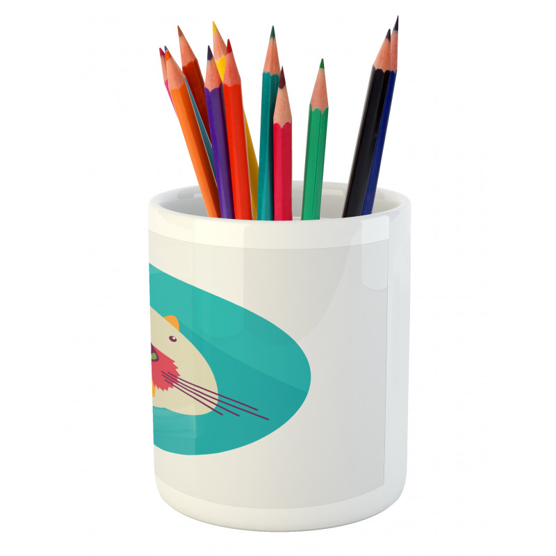 Cartoon Beaver Design Pencil Pen Holder