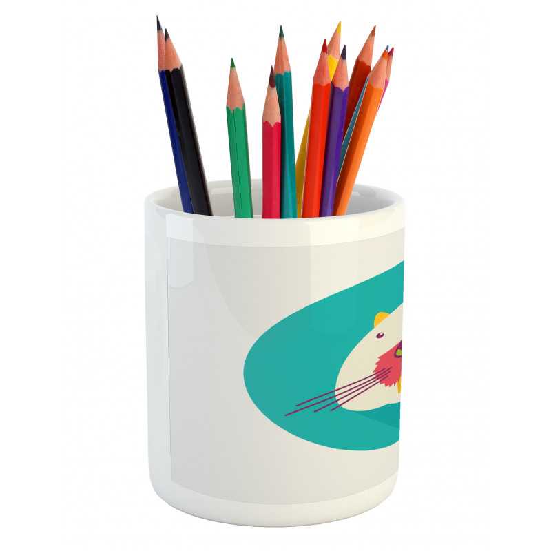 Cartoon Beaver Design Pencil Pen Holder