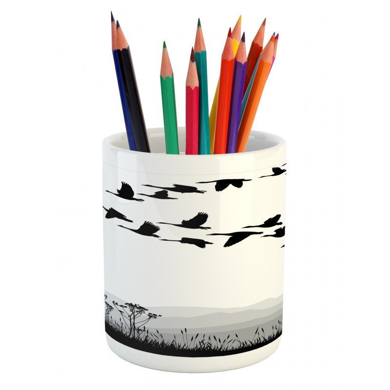 Flying Geese Pattern Pencil Pen Holder