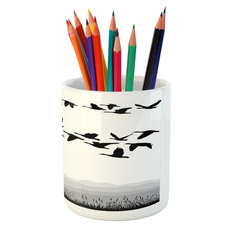 Flying Geese Pattern Pencil Pen Holder