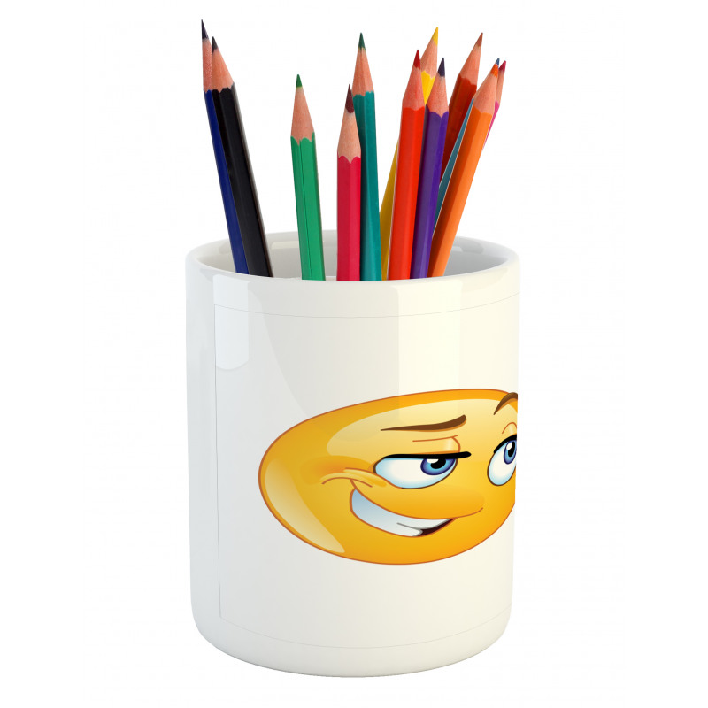 Loving Emoticon Couple Pencil Pen Holder