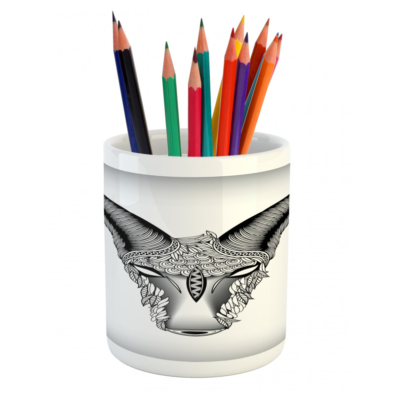 Head of Aries Art Pencil Pen Holder