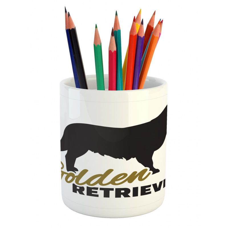 Dog Silhouette Pencil Pen Holder