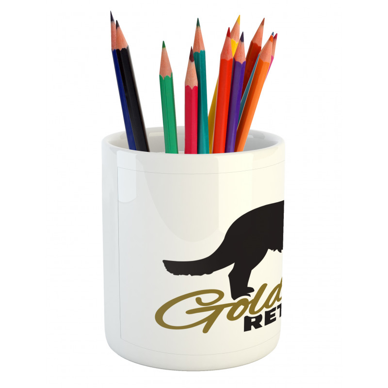 Dog Silhouette Pencil Pen Holder