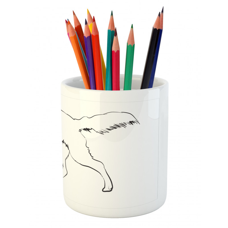 Thoroughbred Furry Pencil Pen Holder