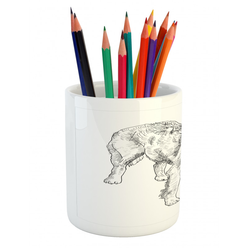 Young Dog Art Pencil Pen Holder