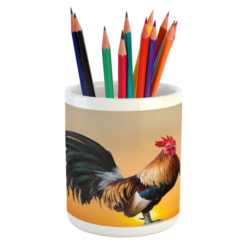 Farm Animal Sunrise Pencil Pen Holder