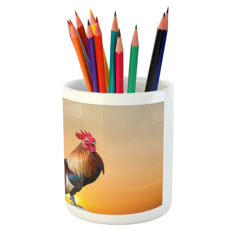 Farm Animal Sunrise Pencil Pen Holder