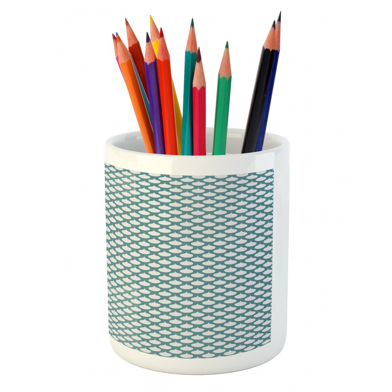 Retro Curves Tile Pencil Pen Holder