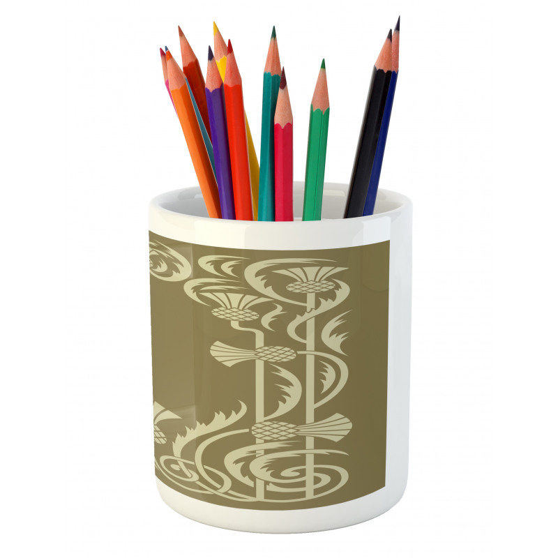 Pineapple Border Pencil Pen Holder