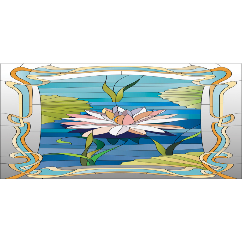 Stained Glass Lotus Pencil Pen Holder