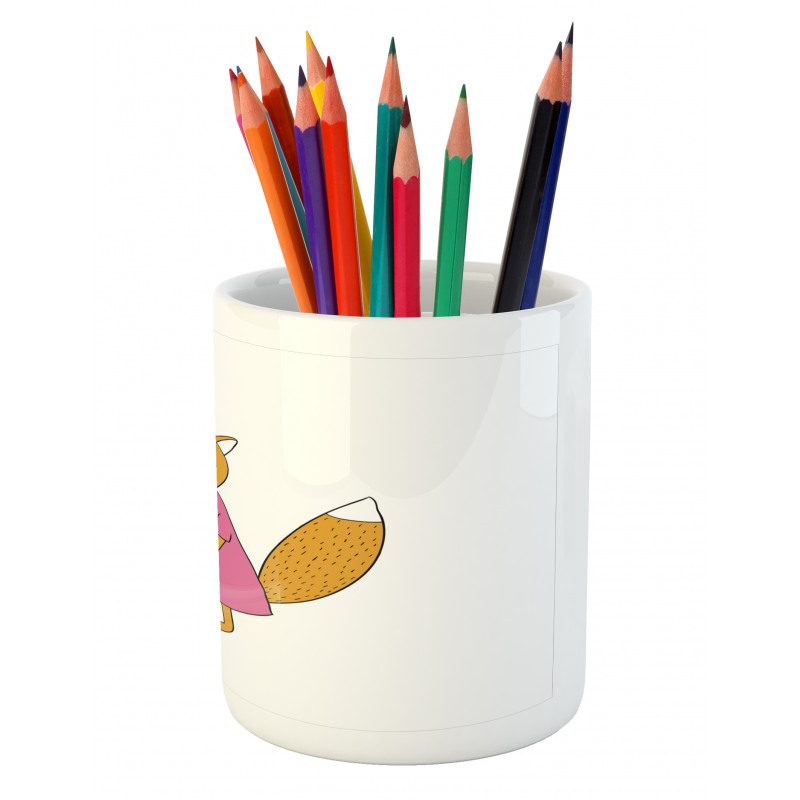 Fox and Hare Hugging Pencil Pen Holder