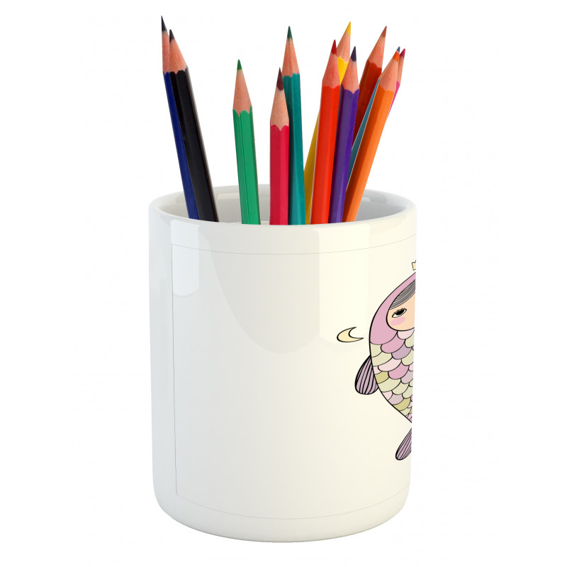 Girl in Fish Costume Pencil Pen Holder