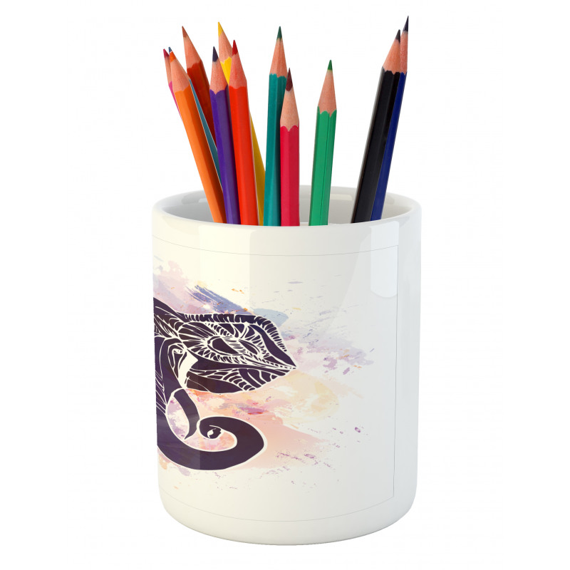 Watercolor Elephant Pencil Pen Holder