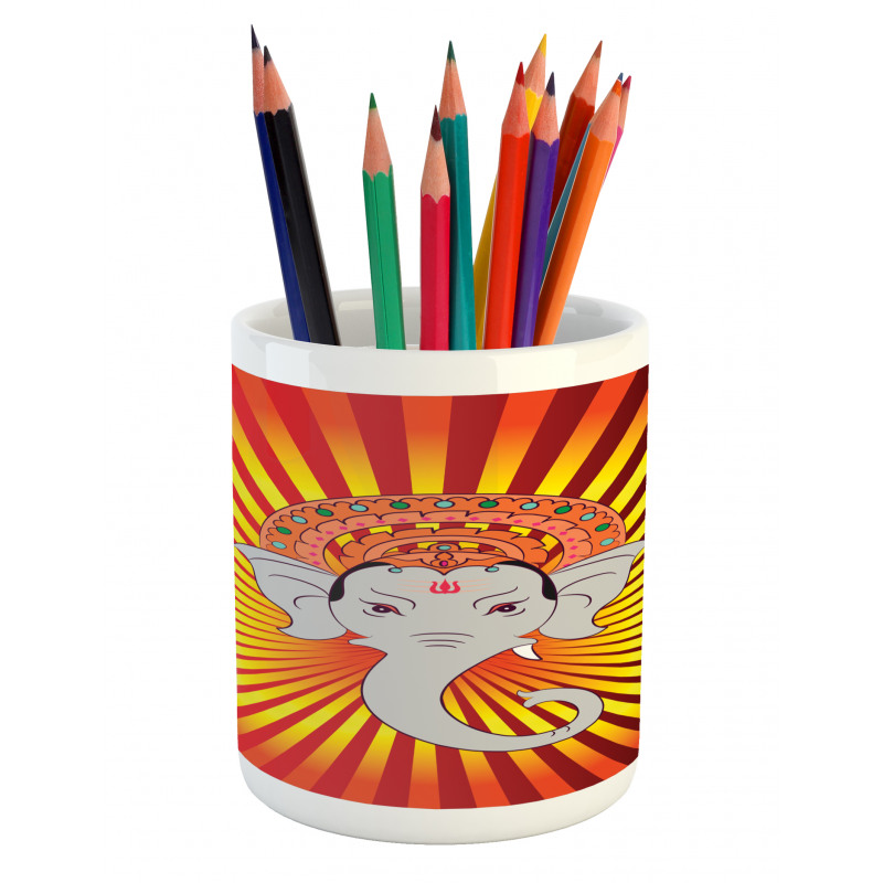 Retro Figure Mandala Pencil Pen Holder