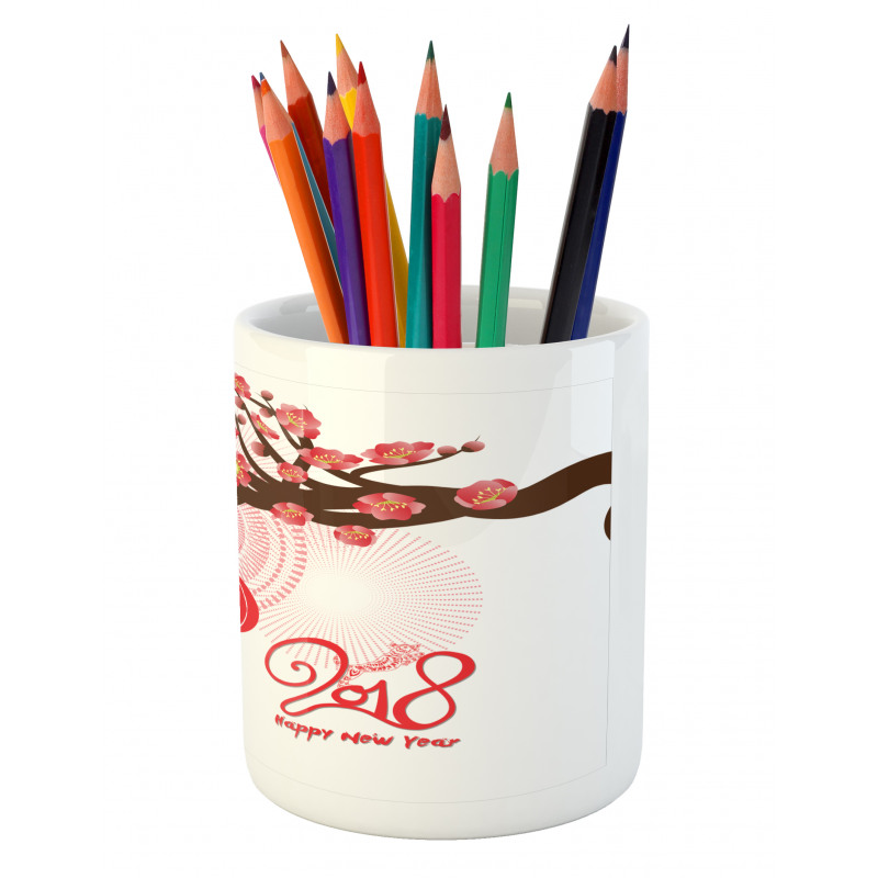 Cherry Branch Lantern Pencil Pen Holder