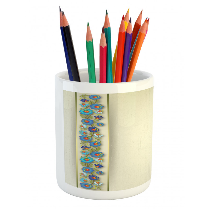 Vertical Border Detail Pencil Pen Holder