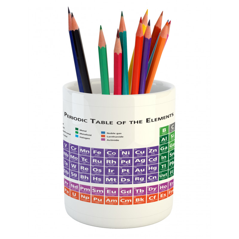 Periodic Table Elements Pencil Pen Holder