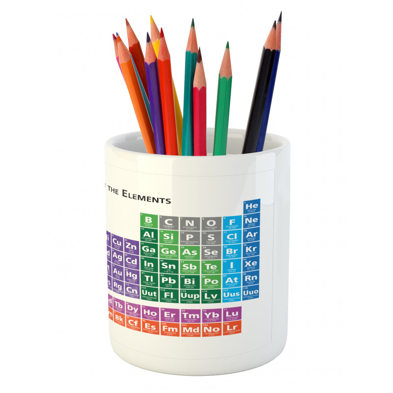 Periodic Table Elements Pencil Pen Holder