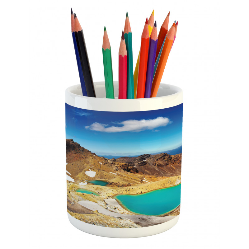 Emerald Lakes Photo Pencil Pen Holder