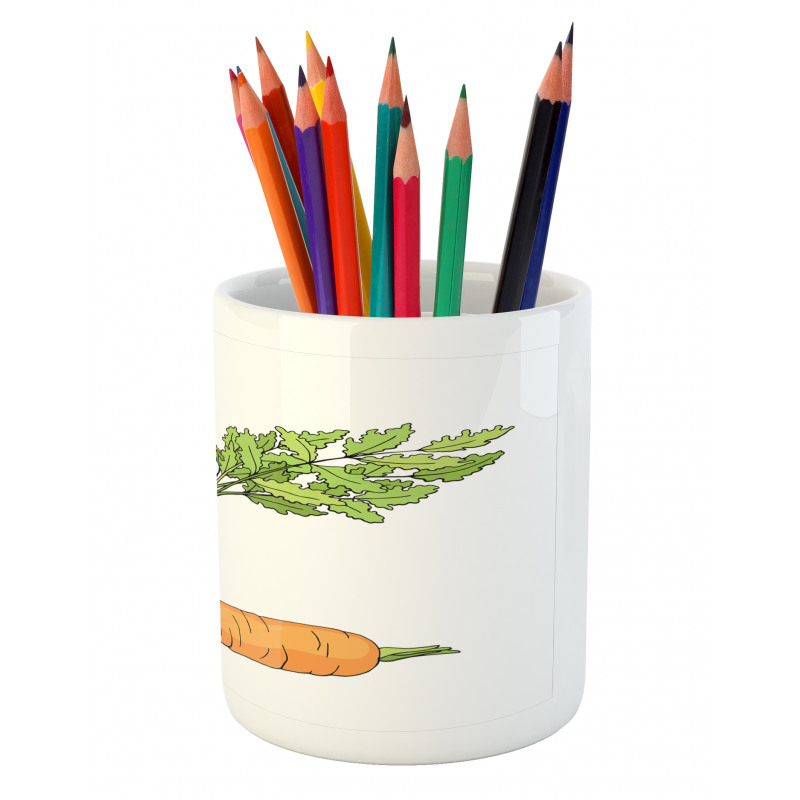 Carrot Pattern Pencil Pen Holder