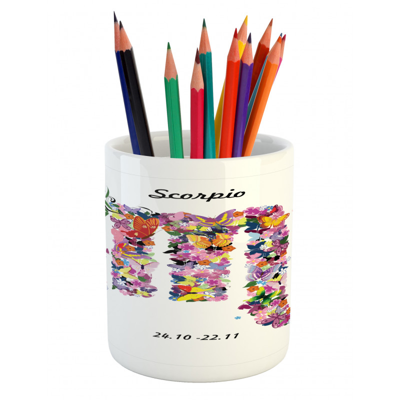 Floral Butterfly Pencil Pen Holder