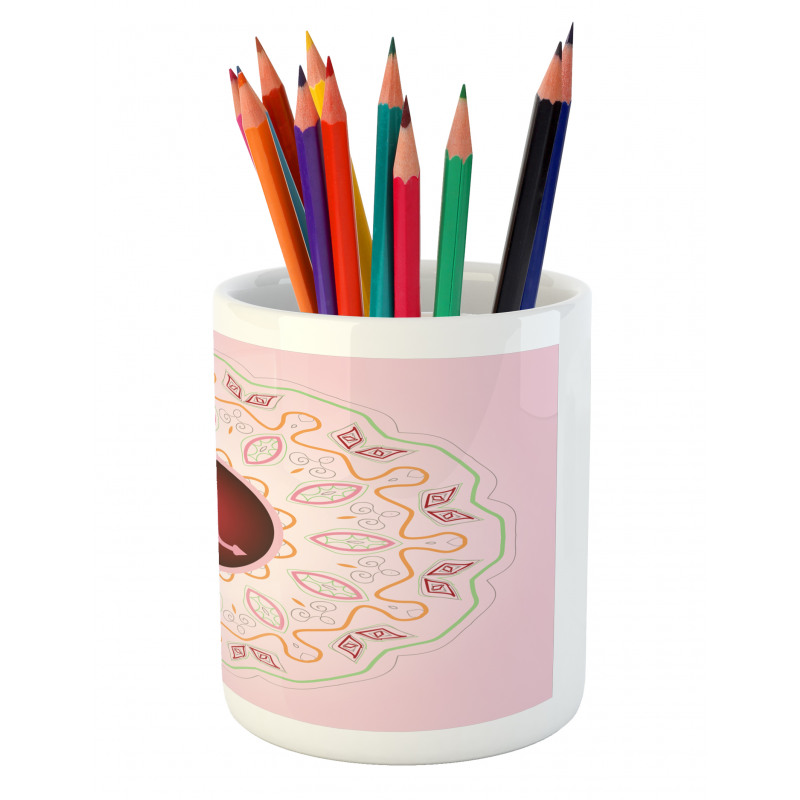 Mandala in Pink Pencil Pen Holder