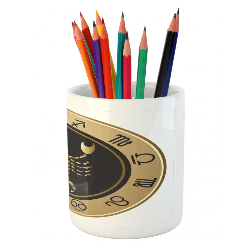 Signs Circle Pencil Pen Holder