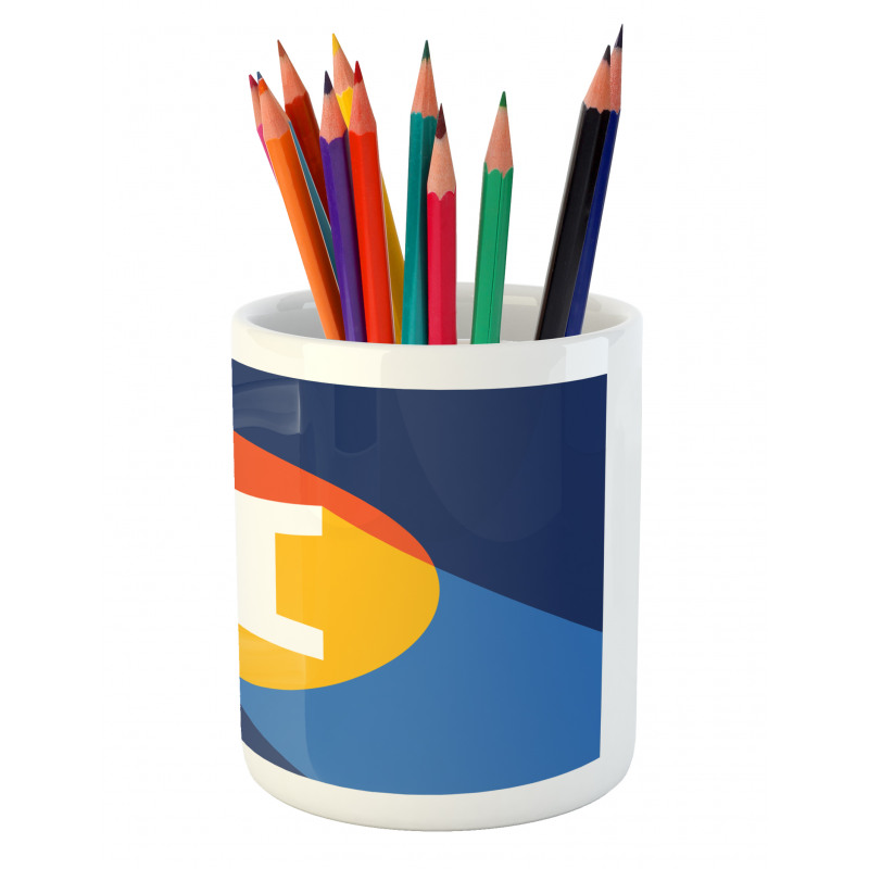 Colorful Graphic Pencil Pen Holder