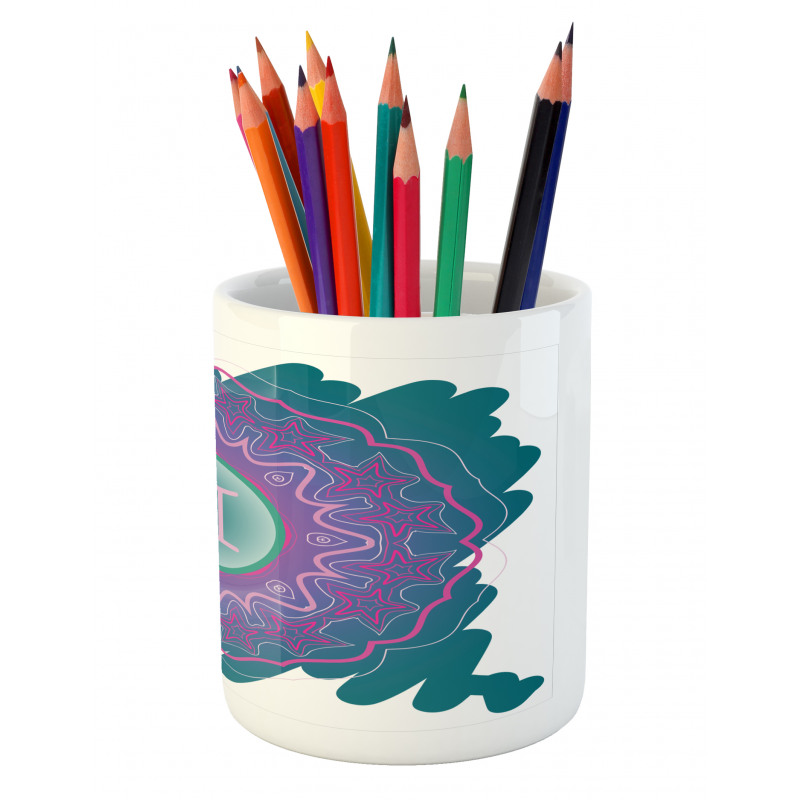 Doodle Mandala Pencil Pen Holder