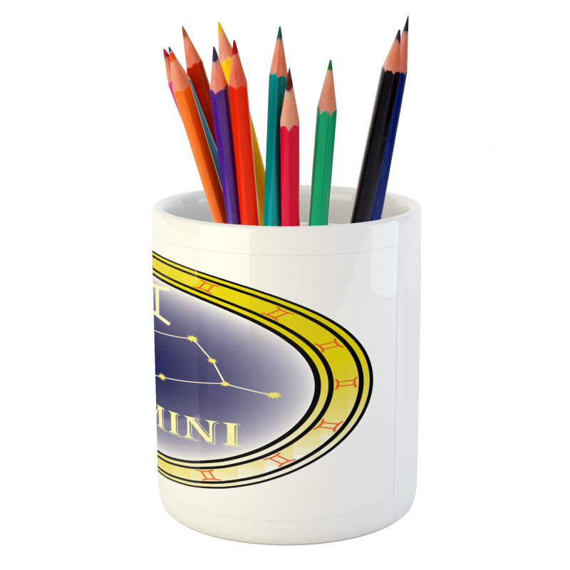 Circle and Signs Pencil Pen Holder