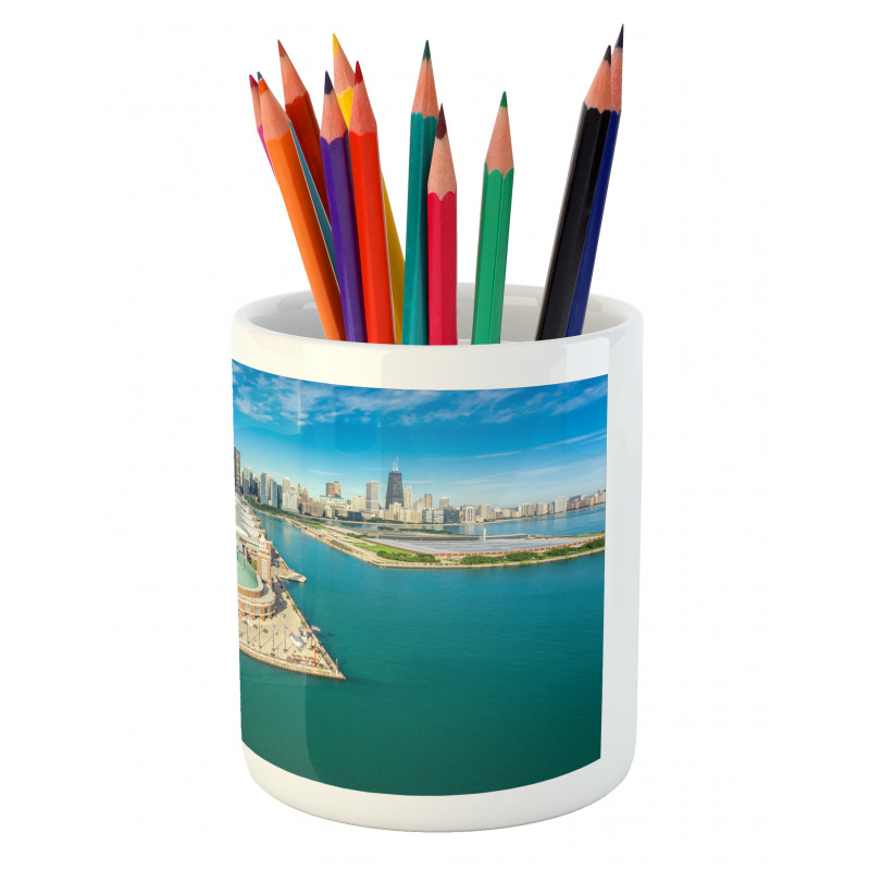 Navy Pier City Pencil Pen Holder