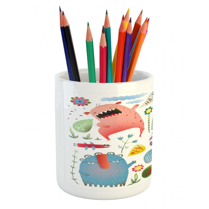 Alien Creatures Pencil Pen Holder